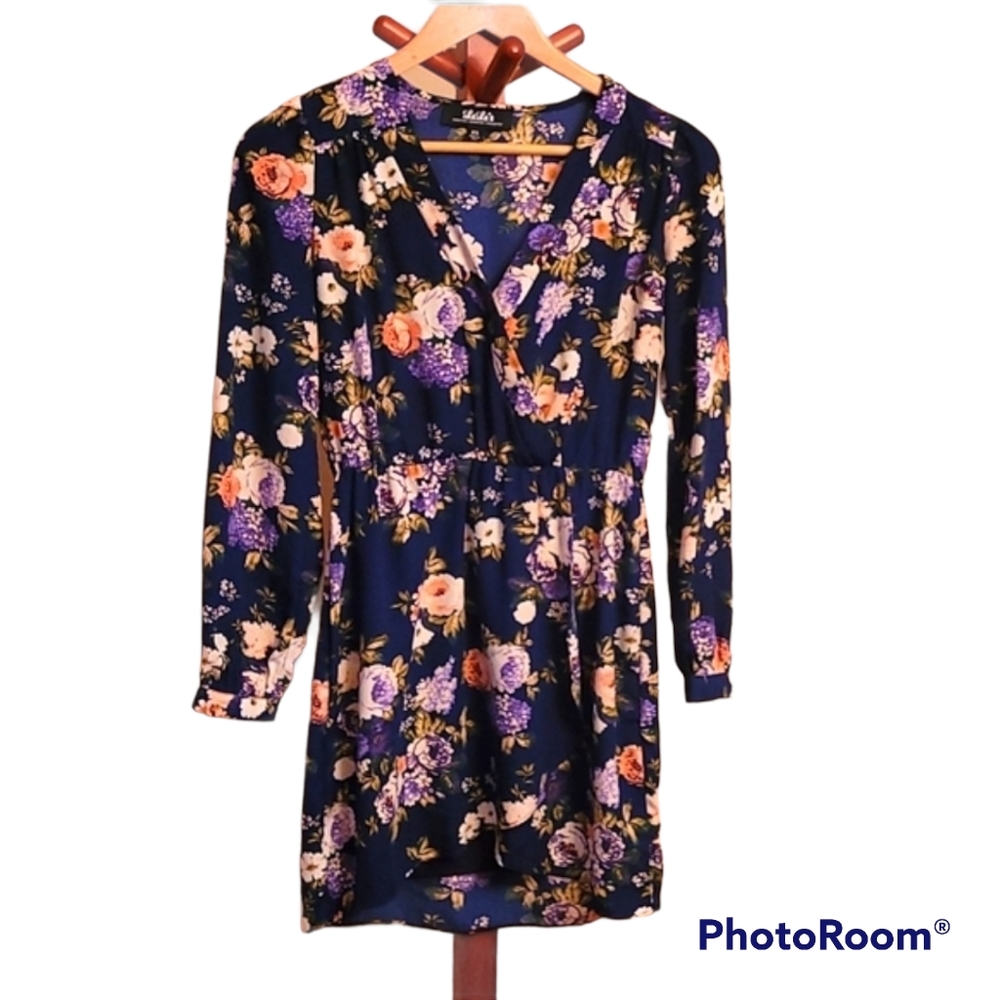 Lulu's Blue Floral Mini Dress